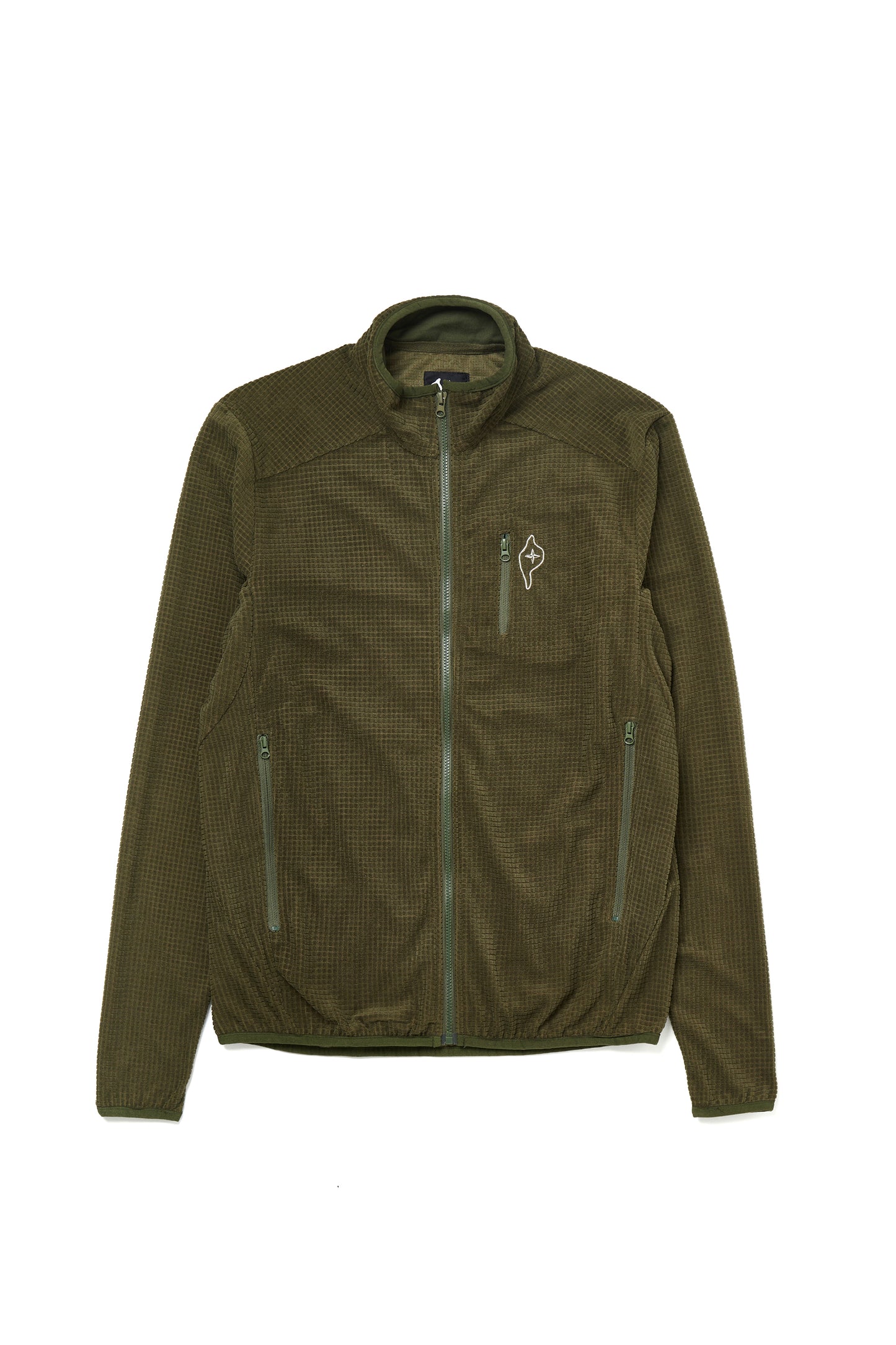 Waffle Tech Zip Up Olive