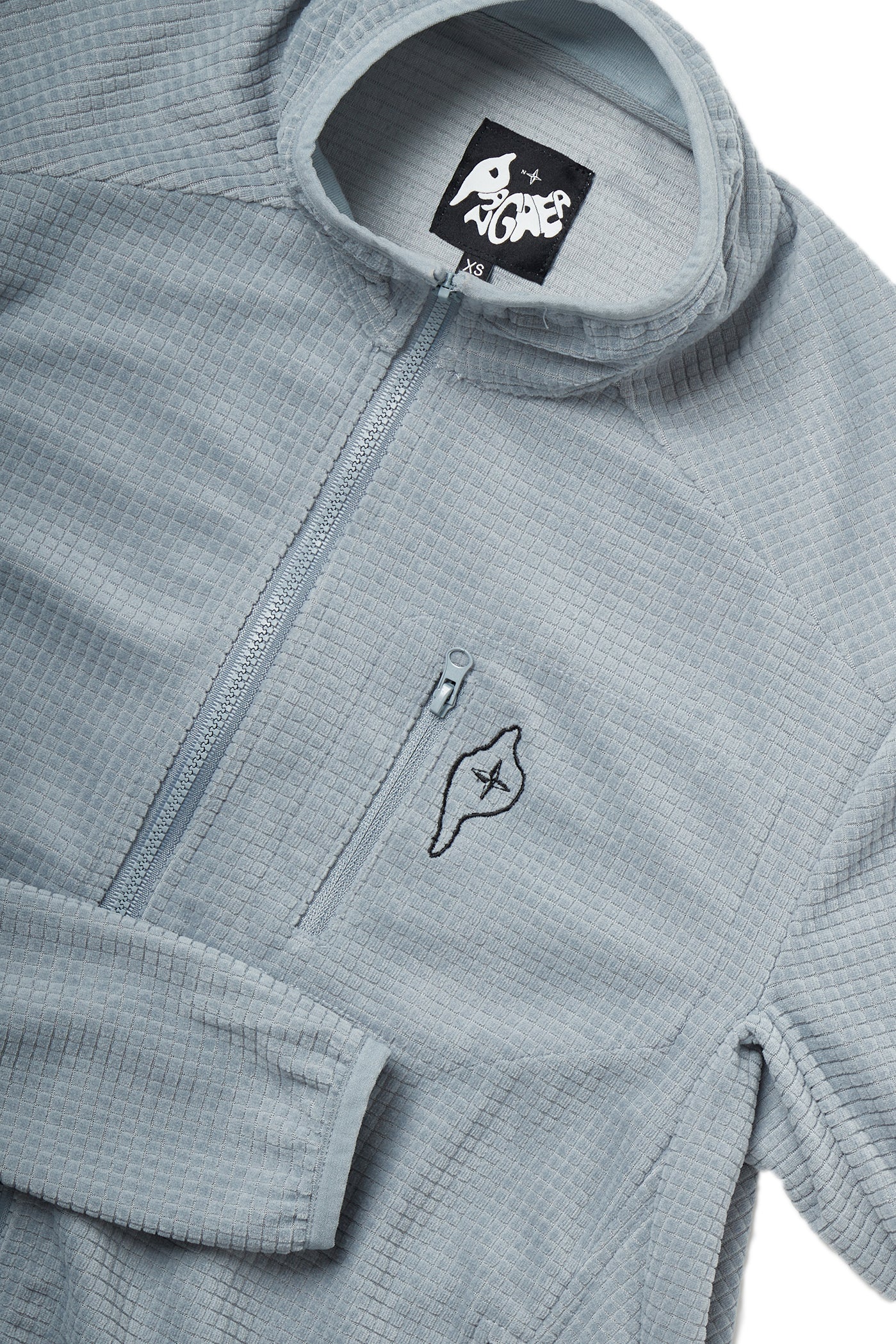 Waffle Tech Zip Up Grey