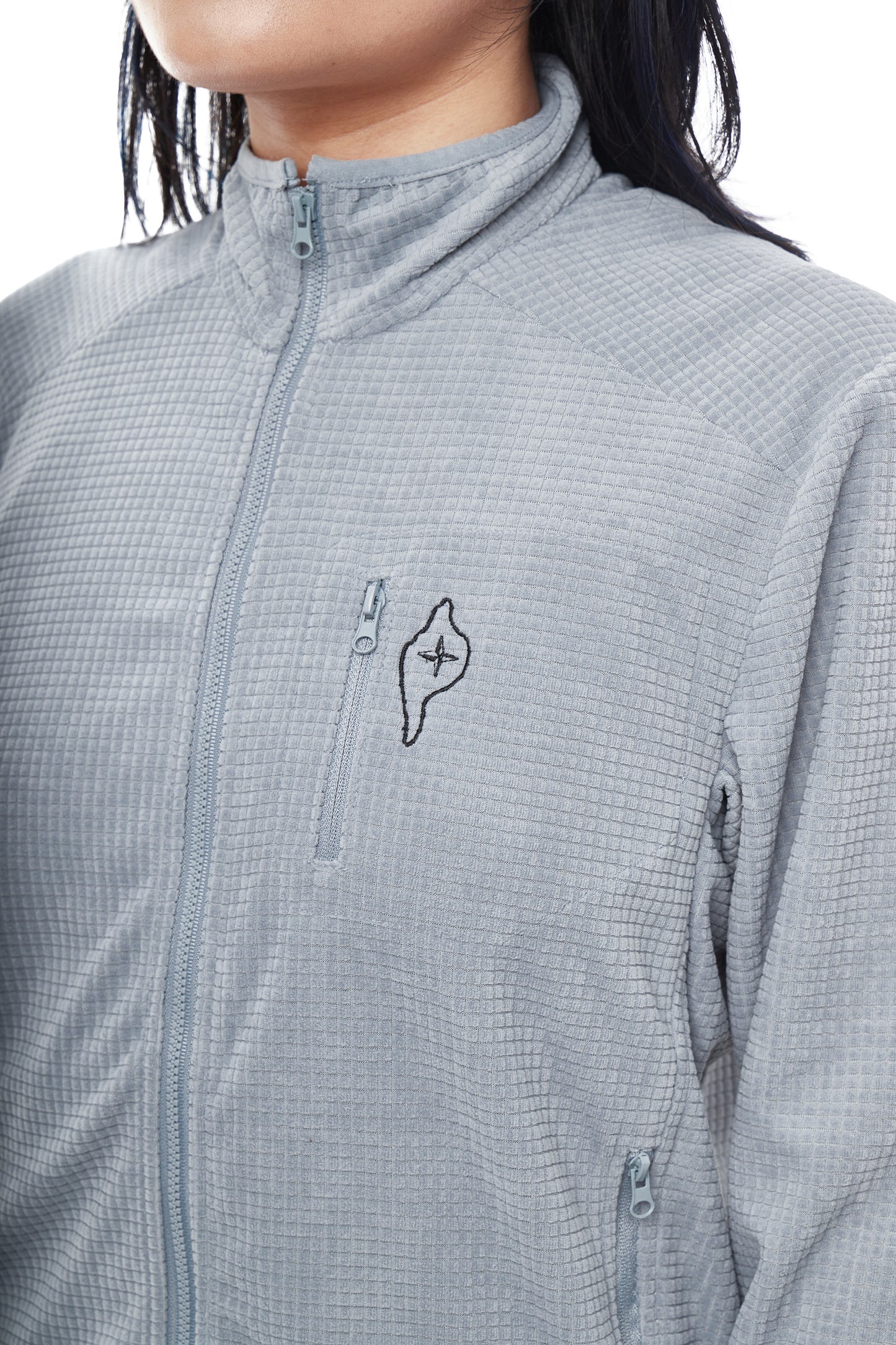 Waffle Tech Zip Up Grey
