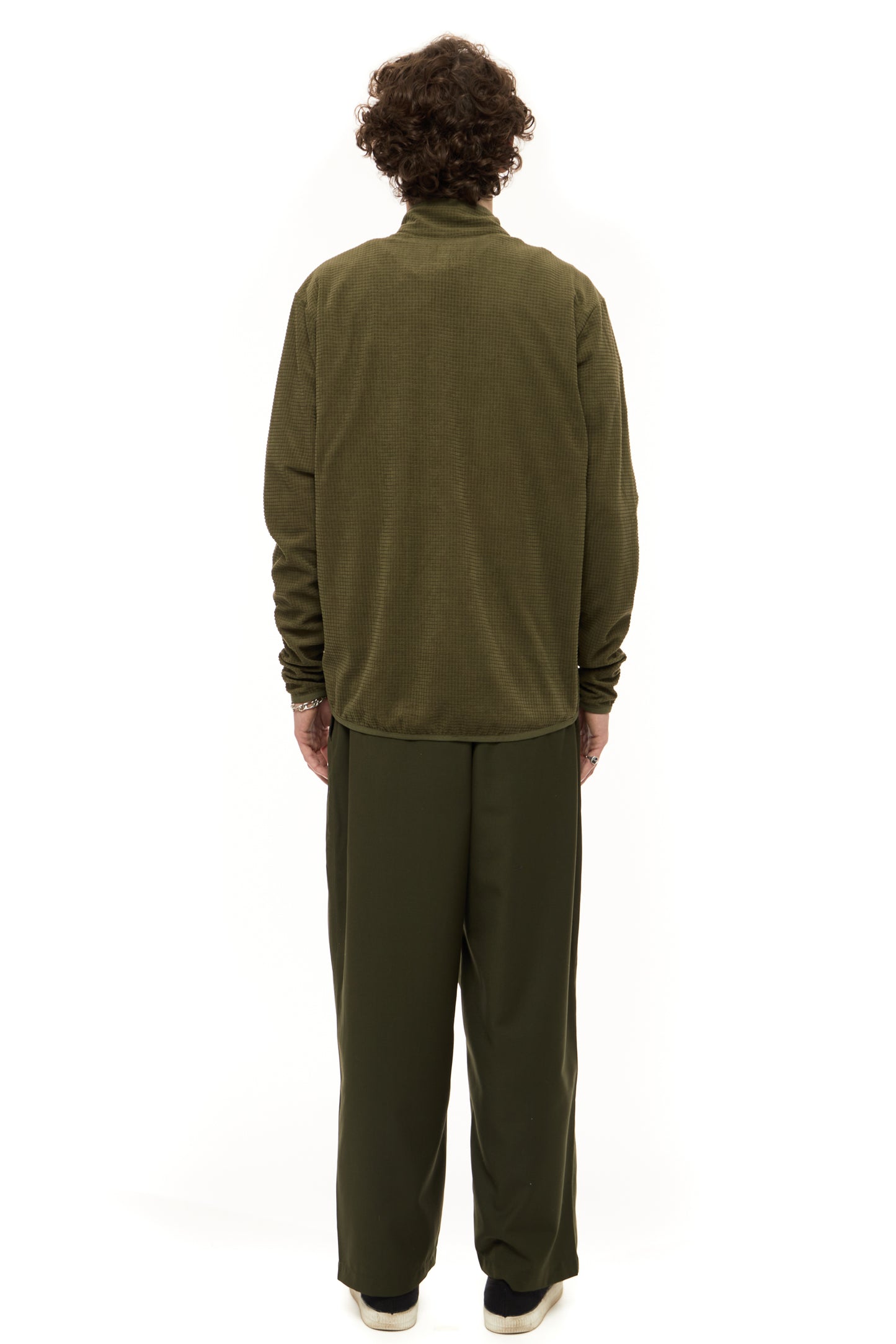 Waffle Tech Zip Up Olive
