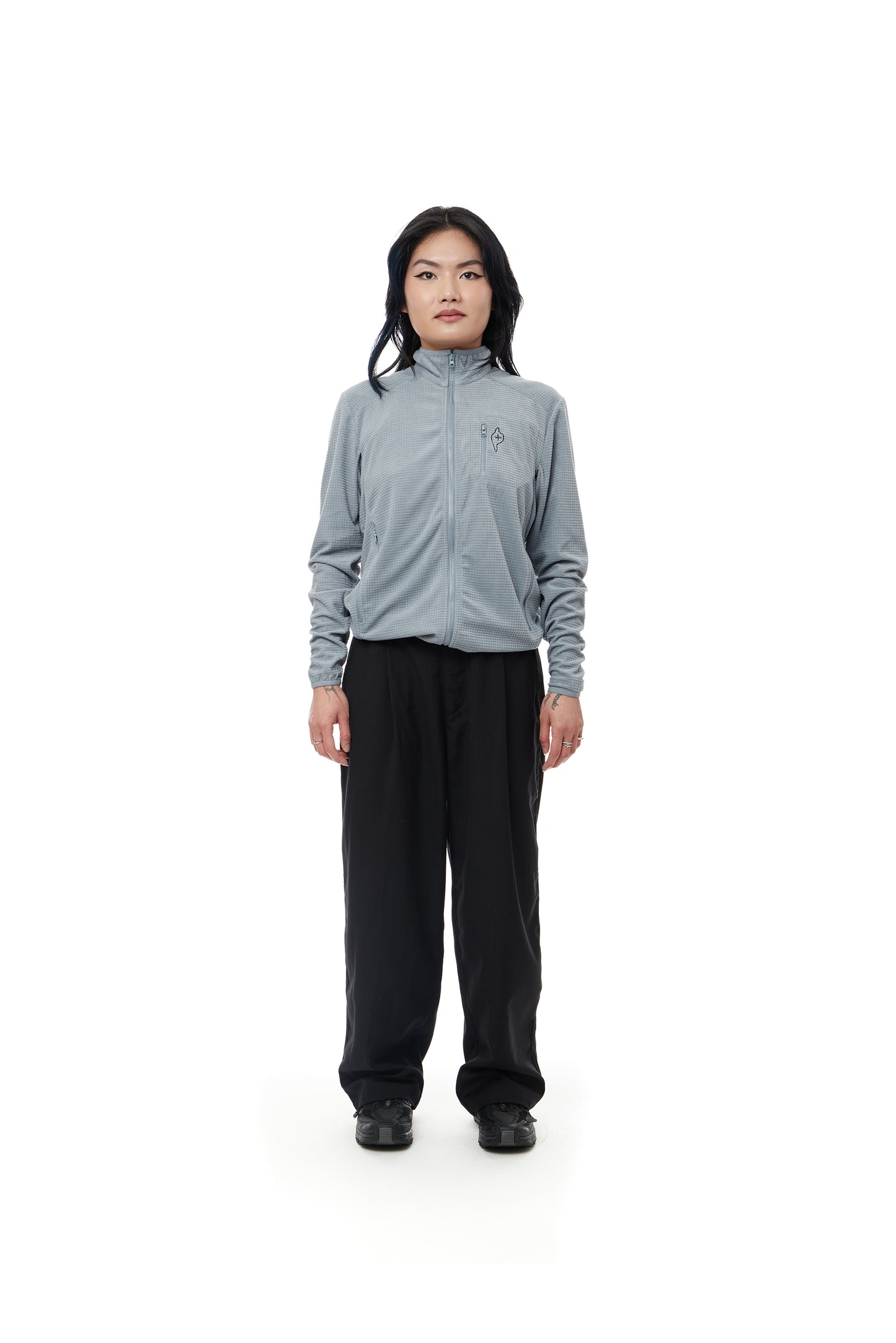 Waffle Tech Zip Up Grey