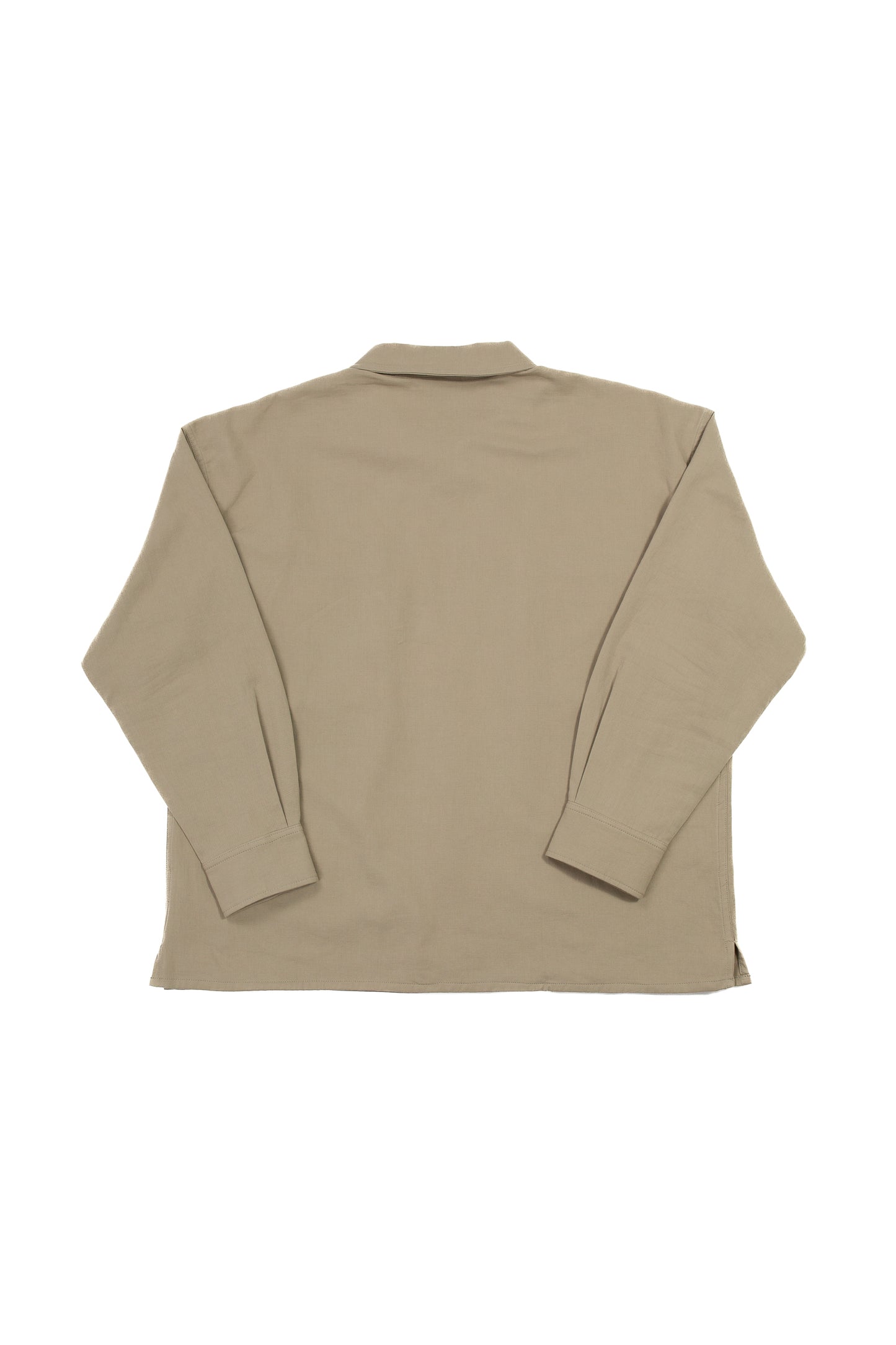 Zip Up Dress Shirt - Sand