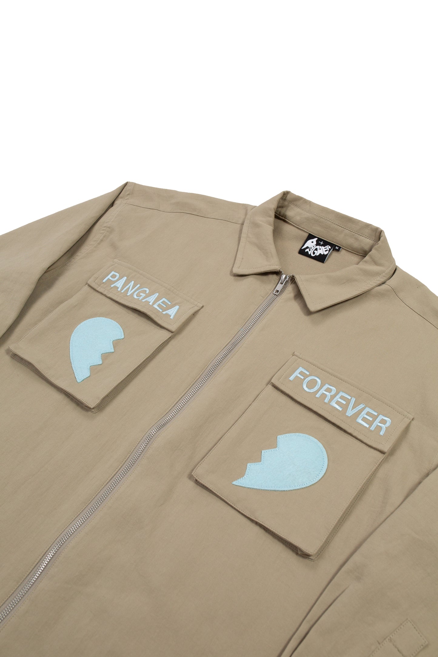 Zip Up Dress Shirt - Sand