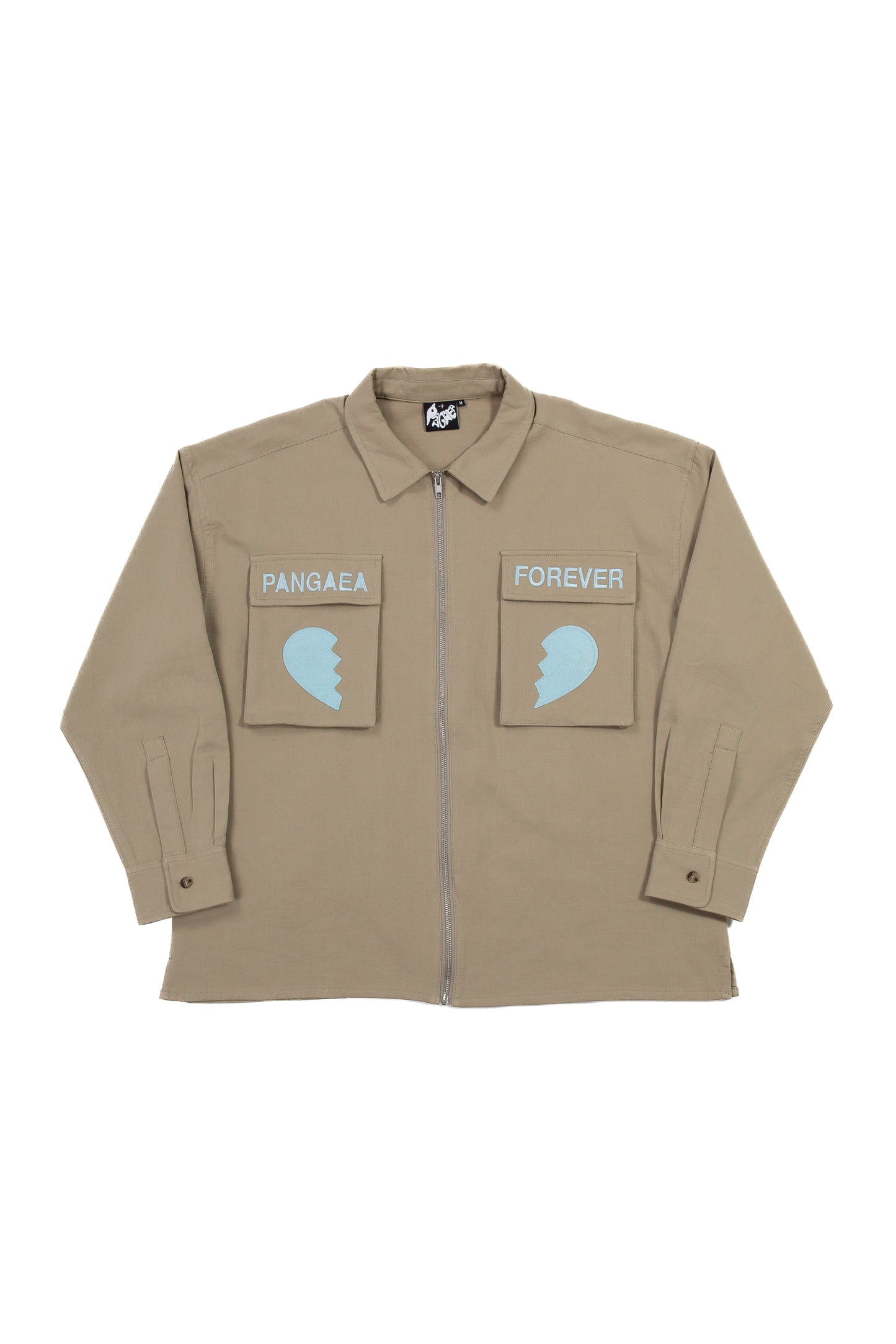 Zip Up Dress Shirt - Sand