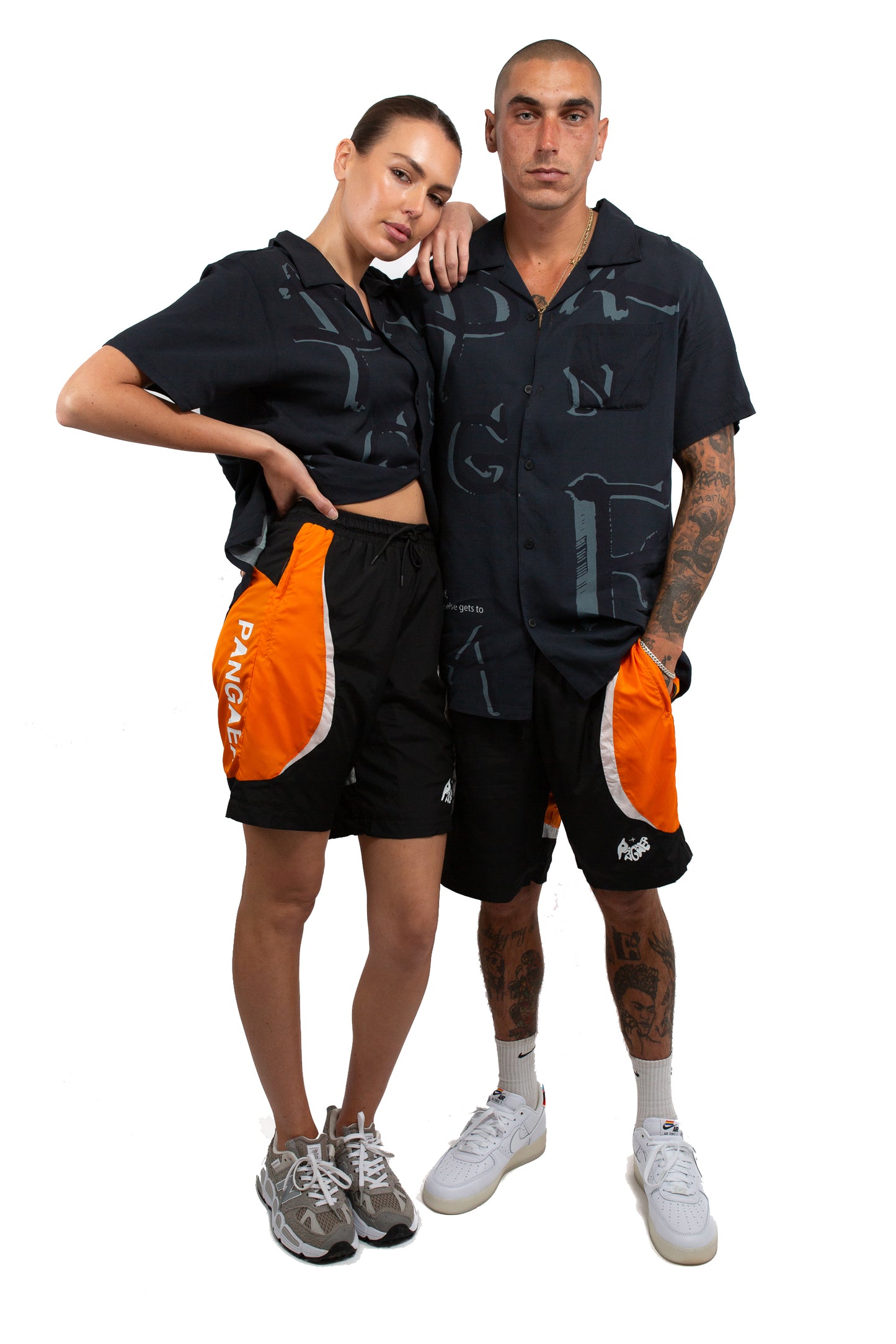 Active Shorts - Black/Orange