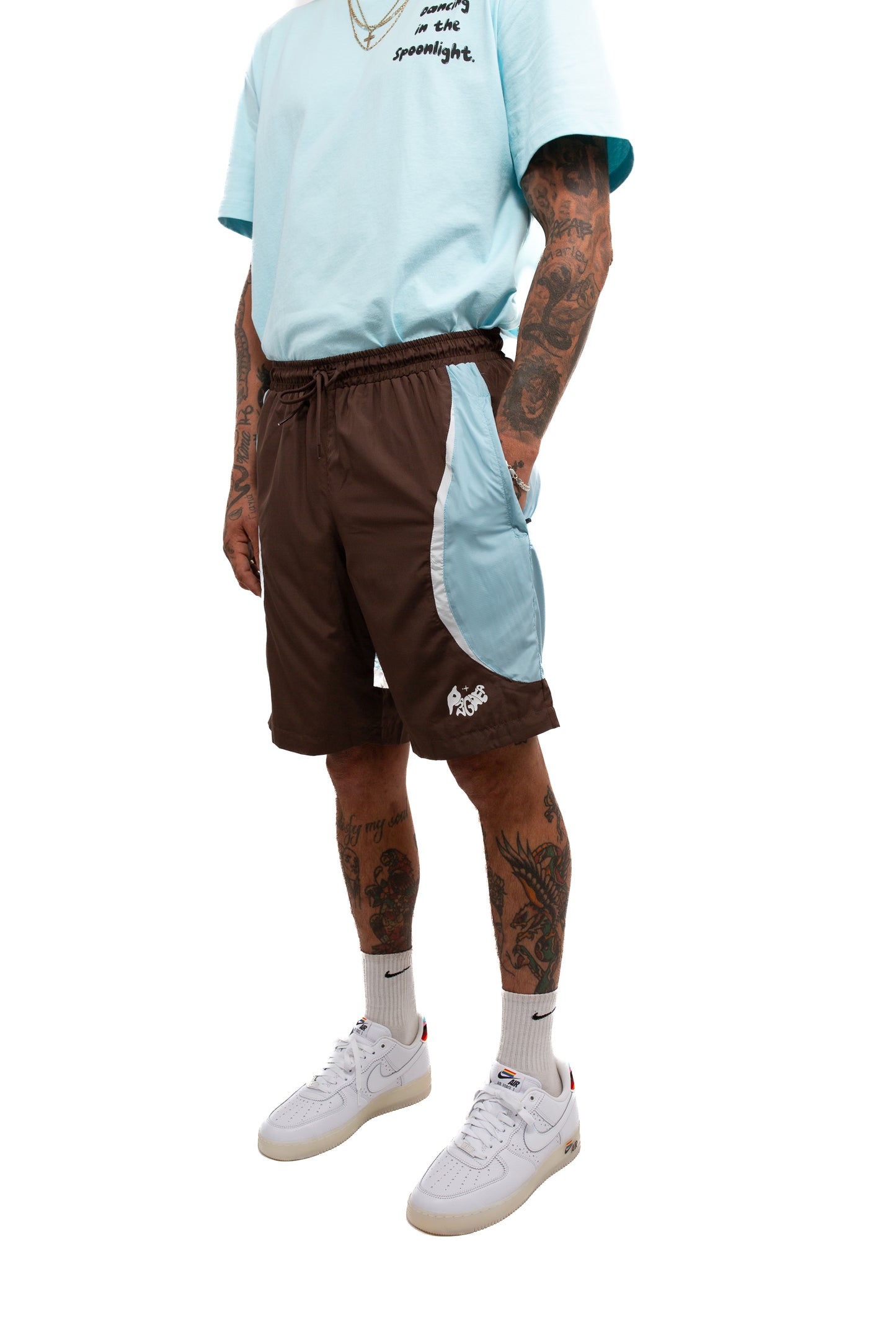Active Shorts - Brown/Blue