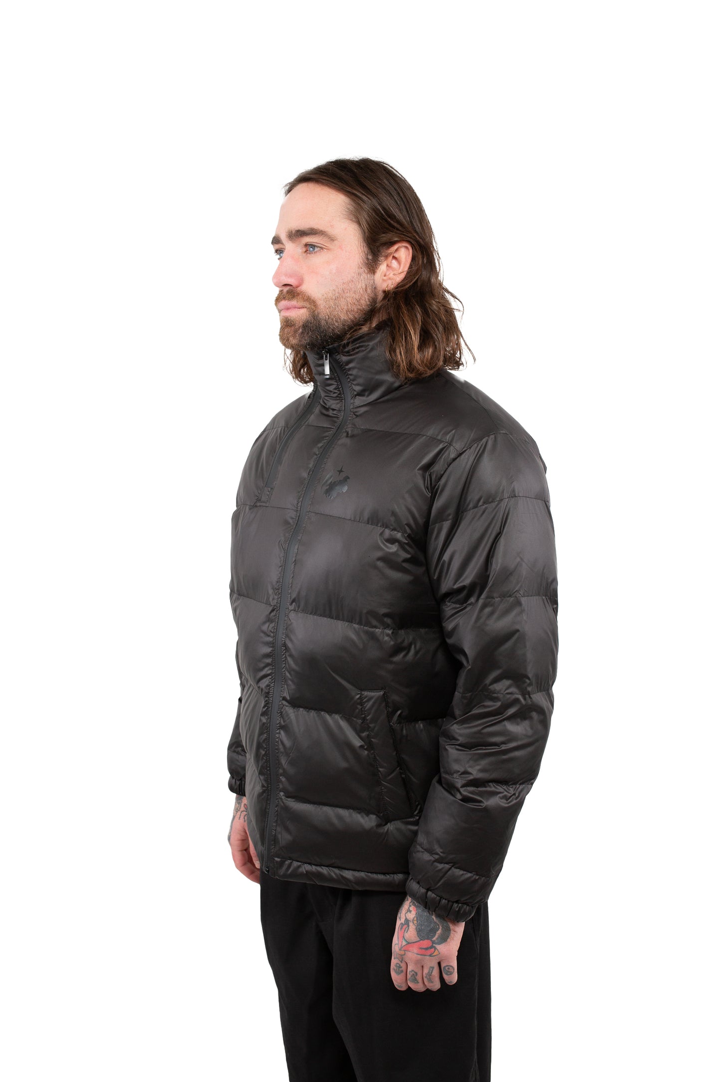 Puffer Jacket - Satin Black