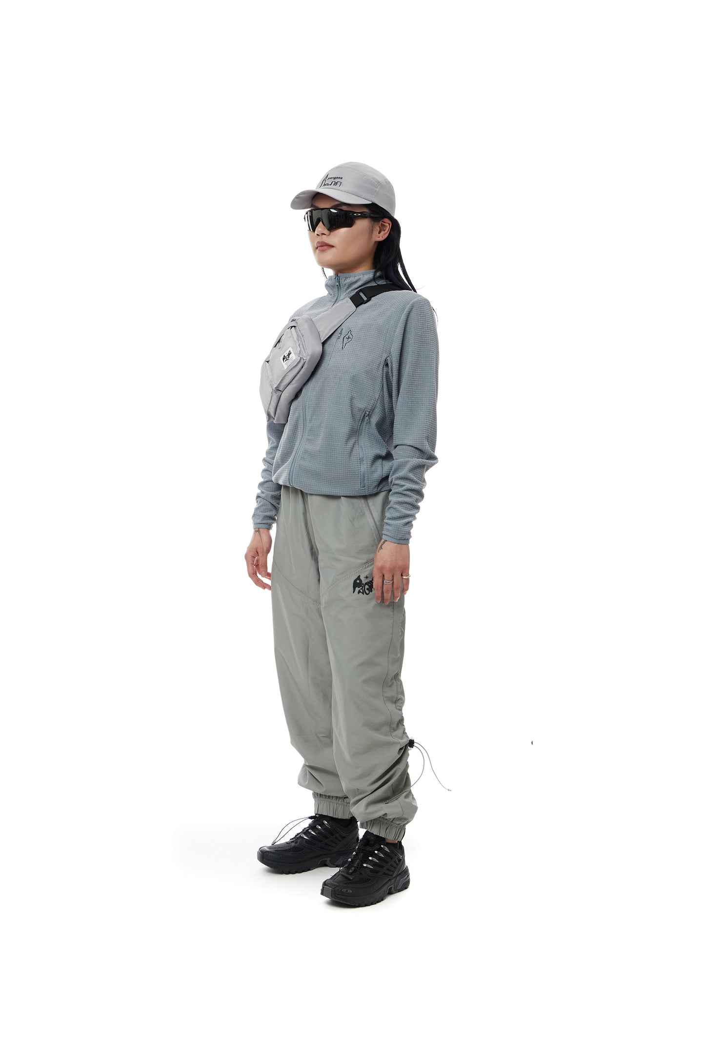 Waffle Tech Zip Up Grey