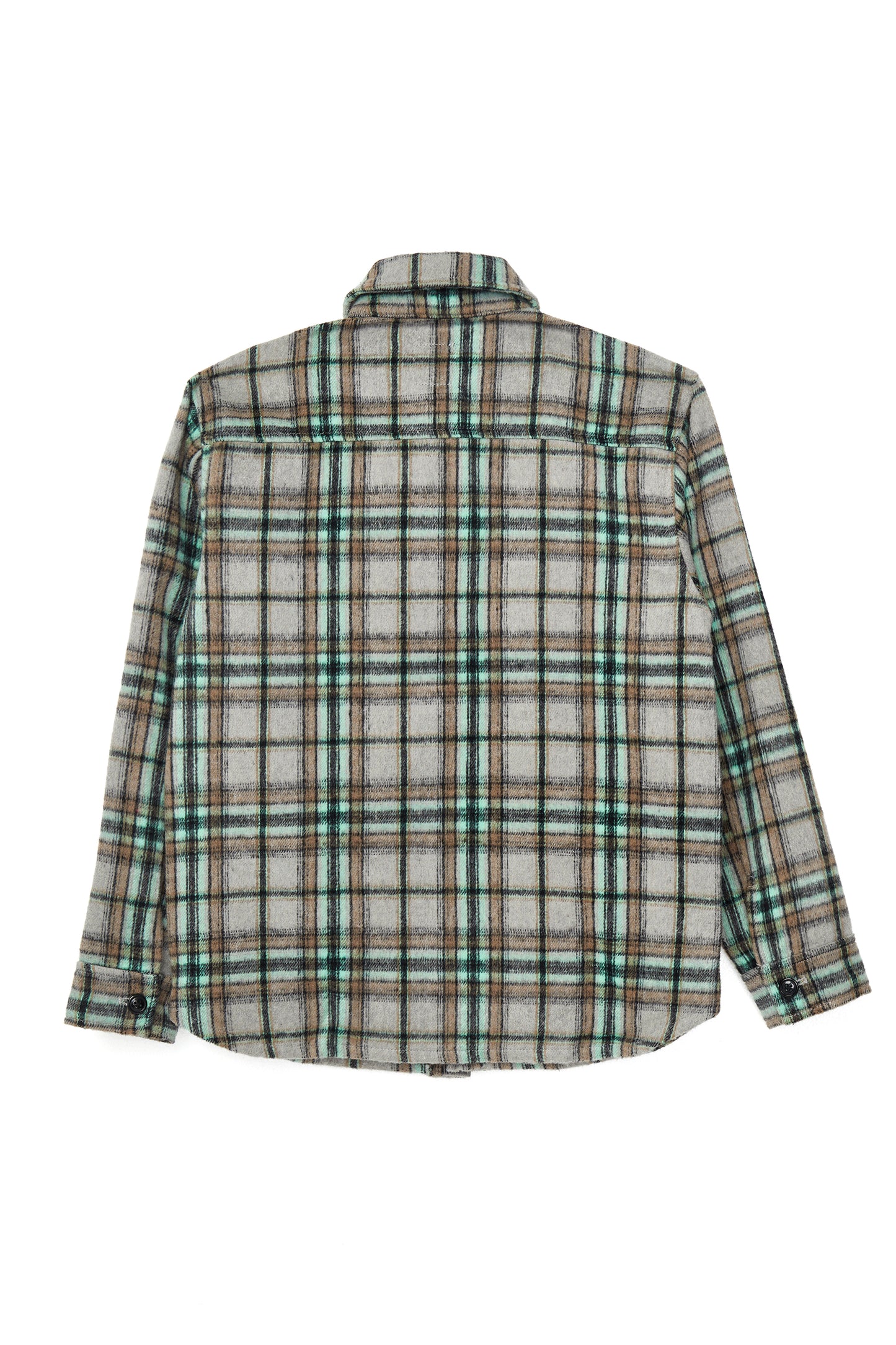 Plaid Overshirt Mint/Grey