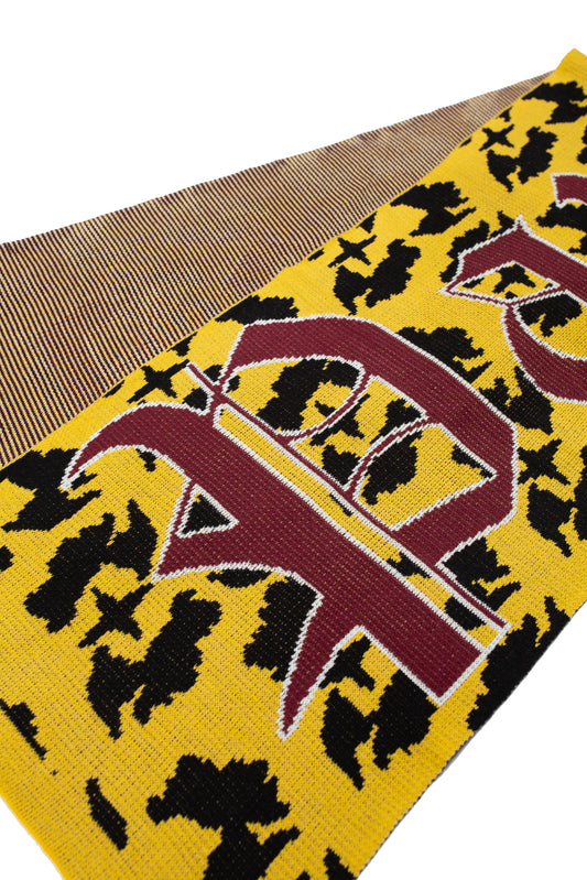 Scarf - Yellow/Black/Burgundy