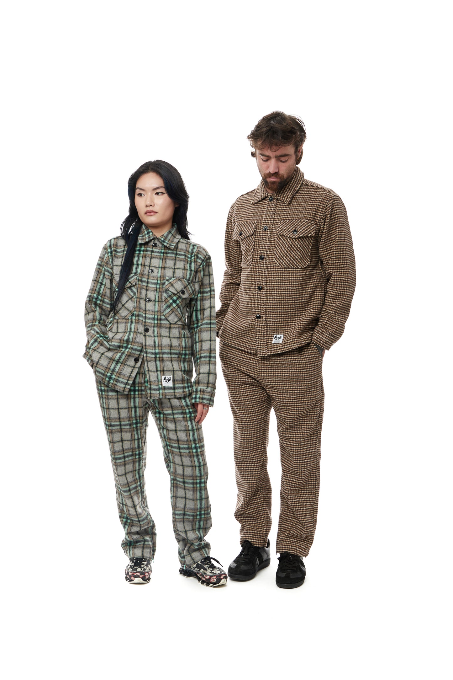 Plaid Overshirt Mint/Grey